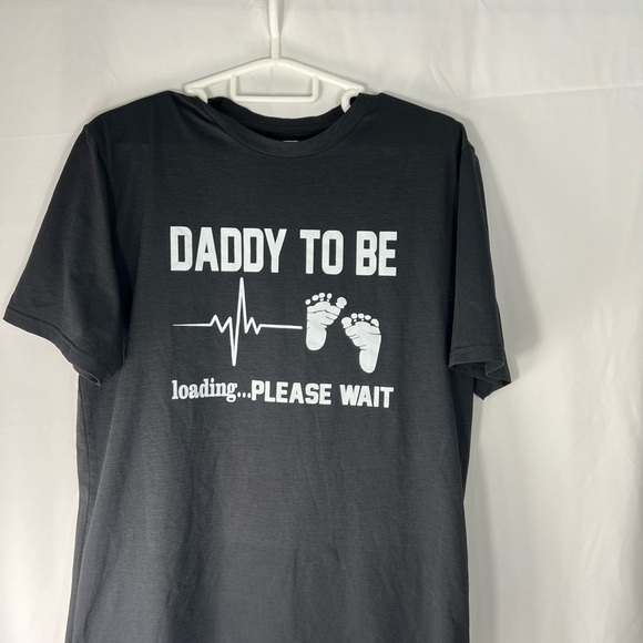 Daddy To Be Loading Graphic Tee - Charcoal - Picture 1 of 9